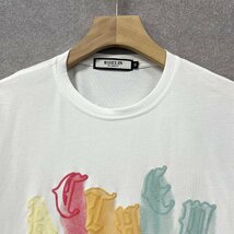 個性ヨーロッパ製※定価2万◆ブルガリア発※RISELIN 半袖Tシャツ 速乾 薄手 通気 英字 カラフル トップス スポーツ ユニセックス 定番 M/46_画像4