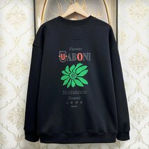 個性EU製＆定価4万◆UABONI*Paris*トレーナー*ユアボニ*パリ発◆上品 お洒落 シンプル フラワー スウェット プルオーバー 春 日常 L/48_画像1