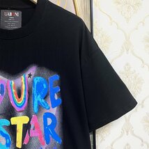 新作EU製＆定価2万◆UABONI*Paris*半袖Tシャツ*ユアボニ*フランス◆上質綿100％ 通気 吸汗 薄手 カラフル アメカジ ユニセックス M/46_画像5