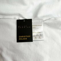 定価2万★christian milada・ミラノ発・半袖Tシャツ★コットン100% 上品 薄手 快適 遊び心 オシャレ スウェット カットソー 日常 L/48_画像8