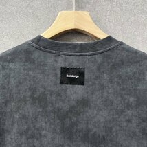 定番・半袖Tシャツ 定価2万◆Emmauela・イタリア・ミラノ発◆上品 通気 個性 オシャレ ウオッシュ加工 キラキラ トップス ストリート日常52_画像5