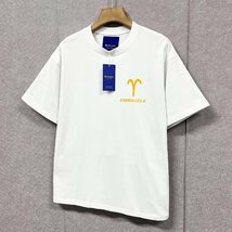 新作・半袖Tシャツ 定価2万◆Emmauela・イタリア・ミラノ発◆コットン100％ 通気 快適 おひつじ座 オシャレ トップス カッコイイ 普段着 XL_画像7