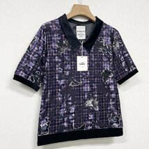 定番ヨーロッパ製※定価2万◆ブルガリア発※RISELIN 半袖Tシャツ 上品 通気 柔らかい 艶 総柄 千鳥格子 透かし トップス レディース 夏 XL_画像10