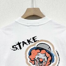 絶賛ヨーロッパ製※定価2万◆ブルガリア発※RISELIN 半袖Tシャツ 上品 綿100％ 通気 快適 個性 ピエロ 遊び心 アメカジ カットソー 2XL/52_画像5