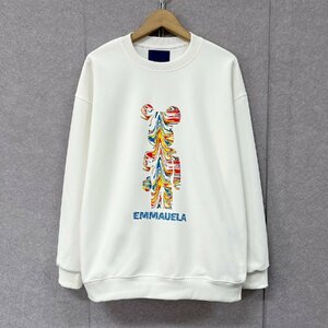  piece .* sweatshirt regular price 4 ten thousand *Emmauela* Italy * milano departure * popular heat insulation soft playing heart bear colorful tops standard 2XL/52 size 