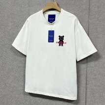 人気・半袖Tシャツ 定価2万◆Emmauela・イタリア・ミラノ発◆上級コットン100％ 個性 快適 クマ ポップ トップス スウェット 街着 夏 M/46_画像8