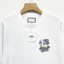 最上級ヨーロッパ製※定価2万◆ブルガリア発※RISELIN 半袖Tシャツ 上品 通気 薄手 イラスト カットソー スウェット レトロ 男女兼用 M/46_画像3