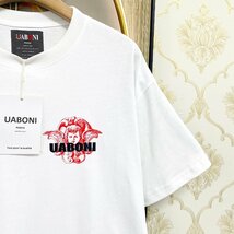 高級EU製＆定価2万◆UABONI*Paris*半袖Tシャツ*ユアボニ*パリ発◆上質 通気 薄手 個性 キューピッド カットソー ユニセックス 夏 L/48_画像7