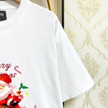 定番EU製＆定価2万◆UABONI*Paris*半袖Tシャツ*ユアボニ*パリ発◆上質 快適 通気 サンタクロース 遊び心 カットソー スウェット 夏 L/48_画像7