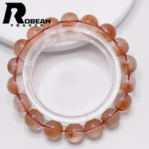 綺麗 EU製 定価6万円★ROBEAN・レッドルチルクォーツ★パワーストーン ブレスレット 天然石 原石 綺麗 高級 お守り 11.1-11.7mm 1002H022