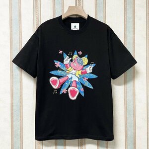 高級 定価2万 FRANKLIN MUSK・アメリカ・ニューヨーク発 半袖Tシャツ 快適 吸湿 遊び心 可愛い トップス スウェット カットソー サイズ4