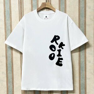 定番 定価2万 FRANKLIN MUSK・アメリカ・ニューヨーク発 半袖Tシャツ 薄手 通気 ゆったり 定番 英字柄 お洒落 カットソー シンプル サイズ4