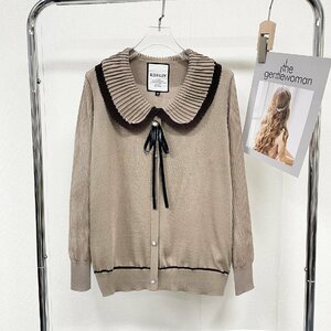.. Europe made * regular price 4 ten thousand * BVLGARY a departure *RISELIN tops knitted sweater sweatshirt on shortage of stock hand ventilation elegant put on . lady's L