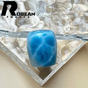 高級 EU製 定価8万円★ROBEAN・チベット天珠★パワーストーン アクセサリー ラリマー 天然石 癒し 平和 お守り 約17.1*14.6mm 1003k404