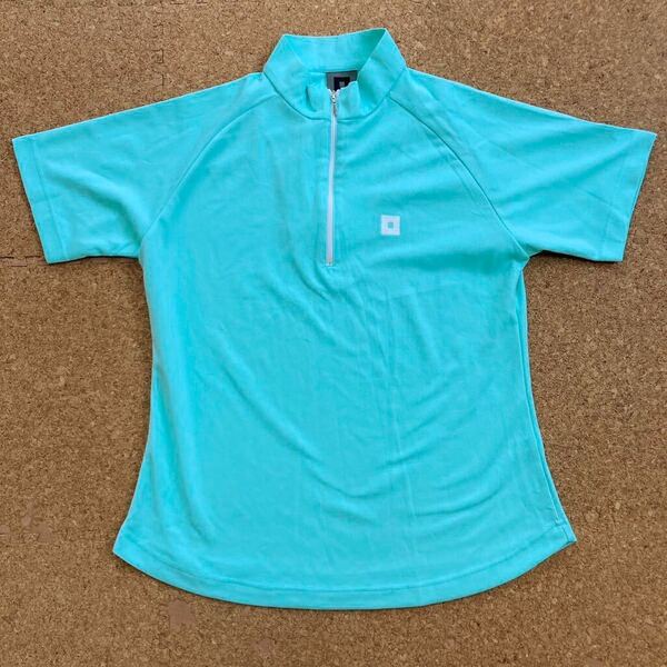 オノフ onoff ポロシャツ 半袖シャツ 半袖 ジップ ゴルフウェア ハーフジップ GOLF golf ゴルフ Mサイズ レディース グリーン 