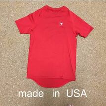 【美品】トレーニングウェア INSPORT Tシャツ made in USA ジム スポーツ 赤 Tシャツ 吸水速乾 _画像1