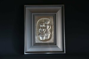 Art hand Auction ★★★ Détenteur d'un bien culturel immatériel important Kanamori Eiichi Gravure Plaque Haniwa ★★★ 85, Passe-temps, Culture, Artisanat, Artisanat, Travail des métaux, Travail des métaux