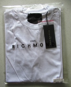 ５５％OFF 新品 JOHN RICHMOND ジョン リッチモンド ホワイト Tシャツ Mサイズ ミック・ジャガー等ミュージシャン愛用高級ブランド