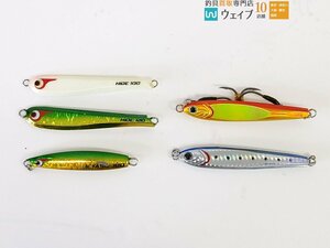 ダイワ TGベイト 120g・ボーズレス TGヒデヨシ 100g・ボーズレス TGイエヤス 100g 等計5個中古 タングステン ジグ セット