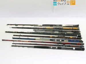 ダイワ クロスカーボ 潮流 80号 360、オリムピック テクスター キャロナック 30-330 他 船竿 ジャンク大量 ジャンク品