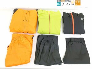  corner n rainsuit *oka Moto AQUATY stretch waterproof rainsuit AQ-310, fine field etc. top and bottom total 3 point set 