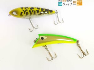 ヘドン HEDDON 縦割れ 吹き目 ザラ ZARA II YCDS ・ヘッドプラグ YF オールド ルアー 2点セット