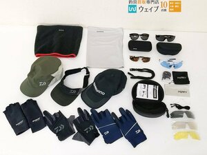  Daiwa sun visor * Shimano neck cool AC-064Q* Edwin polarized light sunglasses glove gloves other total 12 point fishing wear set 
