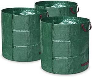 Athvcht ガーデンバッグ 大容量272L（3個パック）ガーデンバケツ フレコンバッグ 集草バッグ 大型庭用袋 自立式 折り畳