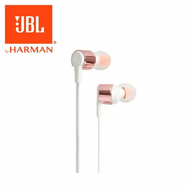 【新品未使用】JBL T210 イヤホン カナル型 マイク付 ローズゴールド JBLT210RGD