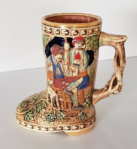  boots type beer mug beer jug ceramics .. thing interior ornament objet d'art vase made in Japan 