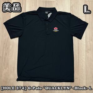 ゴルフィッカーズ golfickers ゴルフ ポロシャツ ブラック Lサイズ G-Polo "QUACKLYN" 