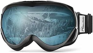 [OutdoorMaster] スキーゴーグル キッズ UV400 紫外線100%カット メガネ対応 180°広い視界 曇り止