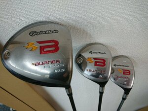 125580*TaylorMade テーラーメイド BURNER各種 ゴルフ ドライバー,フェアウェイ他3本セット フレックスS