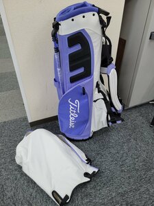 125562。Titleist タイトリスト キャディバッグ ゴルフバッグ スタンド フード付き ラベンダー ライトブルー