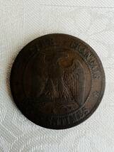 【家族私物】1861年　フランス　 10サンチーム銅貨 ナポレオン3世 銅貨_画像4