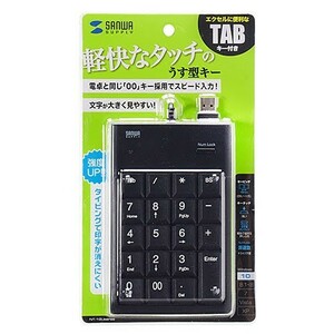 SANWA SUPPLY NT-16UBKN тонкий USB цифровая клавиатура TAB ключ есть 