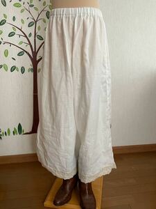 - hand made -pechi coat pants :: wide pants :: easy :: natural :: spring ko-te!handmade!