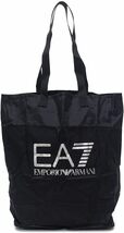 新品■EA7 EMPORIO ARMANI■折りたたみ トートバッグ ショッピングバッグ ハンドバッグ エンポリオアルマーニ ブラック EA7 パッカブル 黒_画像2