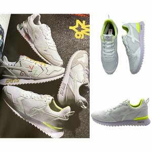  new goods #LEON publication!# regular price 31900 jpy #W6YZ# Japan limitation special order model # white sneakers # neon yellow fluorescence yellow color 43 size 