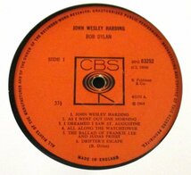 ☆彡 英國盤 Bob Dylan John Wesley Harding [ UK mono Original '68 CBS 63252 ]_画像3