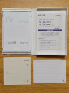 maxell iVDR用 500GB M-VDRS500G.E 動作確認・初期化済 付属品有り