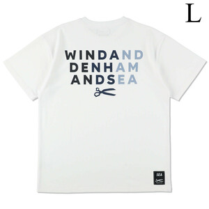 DENHAM X WDS (WINDENHAM) TEE　白　Lサイズ　新品 24SS デンハム　ウィンダンシー WINDENHAM　ロゴ Tシャツ T-SHIRT TEE 半袖 ホワイト
