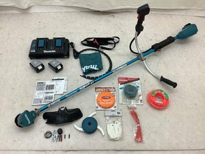 マキタ/makita 充電式草刈機/付属品有/カバー割れ有 MUR368UD/BL1860B 動作確認済み 中古品 ACB