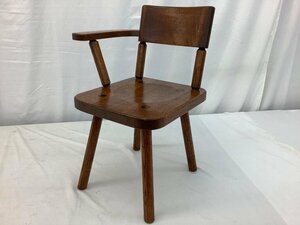  стрела . золотой Taro стул / произведение мебель / из дерева / одна сторона локти табурет / правый б/у товар ACB