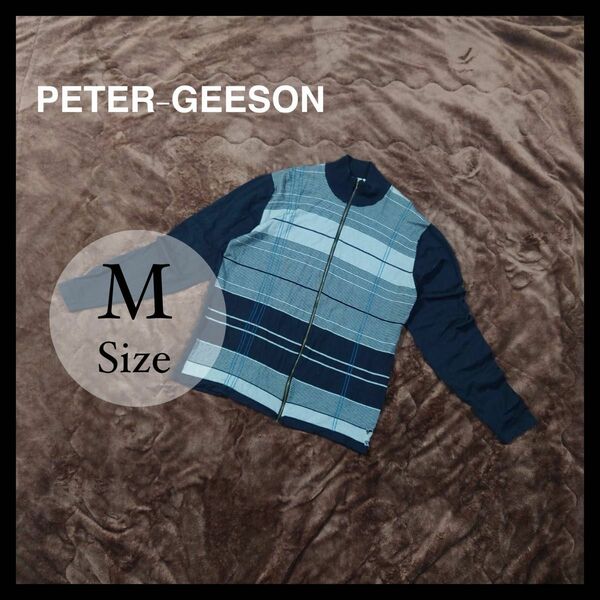 Peter-Gesson ピーターギーソン ウール カーディガン ネイビー