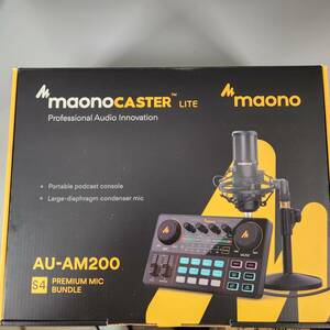 1 jpy ~ almost unused maono AU-AM200 amplifier distribution Mike audio mixer beautiful goods 