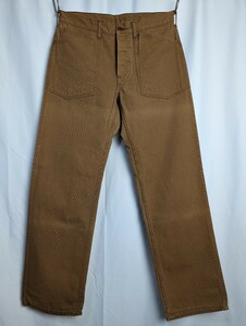 SUGAR CANE シュガーケーン SC40795 Made in U.S.A. DUCK WORK PANTS ブラウンダック Lサイズ