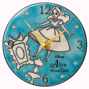 リズム時計制　ディズニー　不思議の国のアリス　Alice　　掛け置き時計　 ZC943MC04　定価20,000円
