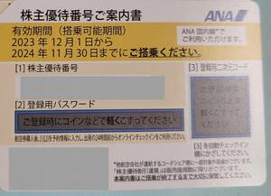 ANA 全日空　株主優待券1枚　有効期限2024/11/30まで　番号通知 送料無料