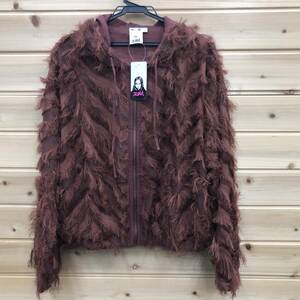 [500 jpy start ] unused tag attaching X-girl X-girl FRINGE HOODIE Parker size :2 Brown lady's regular price :13200 jpy 